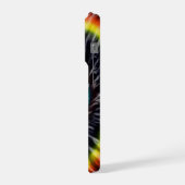 Zwarte Opal Tie Dye, iPhone Hoesje (Linkerkant)