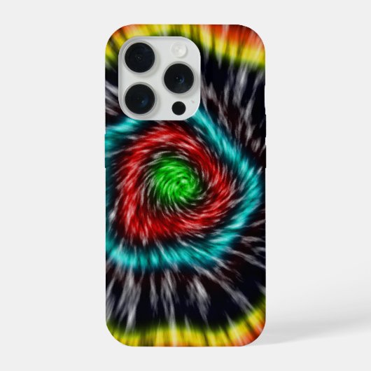 Zwarte Opal Tie Dye, iPhone Hoesje (Achterkant)