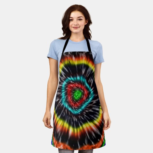 Zwarte Opal Tie Dye, Schort (Gedragen)