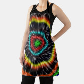Zwarte Opal Tie Dye, Schort (Insitu)