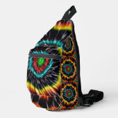 Zwarte Opal Tie Dye, Sling Bag (Rechterhoek)