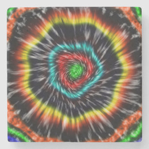 Zwarte Opal Tie Dye,    Stenen Onderzetter