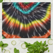 Zwarte Opal Tie Dye, Theedoek (Gevouwen)