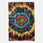 Zwarte Opal Tie Dye, Theedoek (Verticaal)