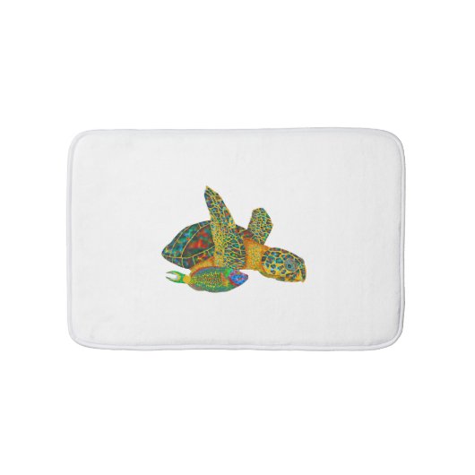 Zwarte Opal Zeeschildpad Badmat (Voorkant)