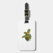 Zwarte Opal Zeeschildpad Bagagelabel (Voorkant verticaal)
