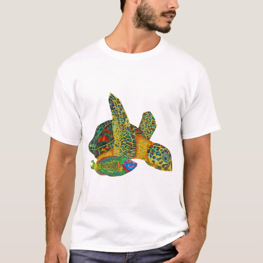 Zwarte Opal Zeeschildpad T-shirt (Voorkant)