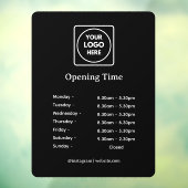 Zwarte Openingstijden Sticker | Op maat gemaakte R (Vel 3)