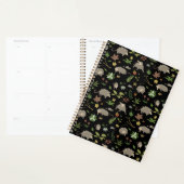 Zwarte Opossum Houtige Botanische Stijl Planner (Display)
