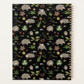 Zwarte Opossum Houtige Botanische Stijl Planner (Achterkant)