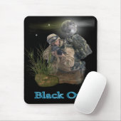 zwarte ops mousepad muismat (Met muis)