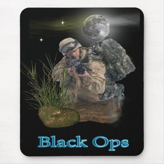 zwarte ops mousepad muismat (Voorkant)