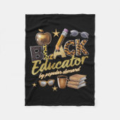 Zwarte opvoeder door populaire vraag zwarte geschi fleece deken (Voorkant)