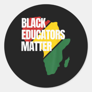 Zwarte opvoeders Zwarte geschiedenis Leraar Afrika Ronde Sticker