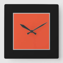 Zwarte/Oranje acrylwandklok