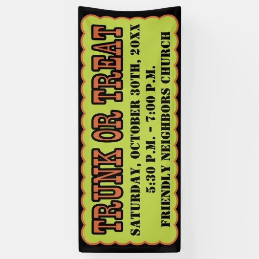 Zwarte, Oranje en groene trilling of -behandeling Spandoek (Verticaal)