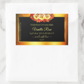 Zwarte Oranje etiketten van marmerproducten die Ro (Tas)