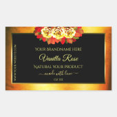 Zwarte Oranje etiketten van marmerproducten die Ro (Voorkant)