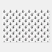 Zwarte Oranje Fancy schedel Damask Witch Halloween Inpakpapier Vel (Voorkant 2)