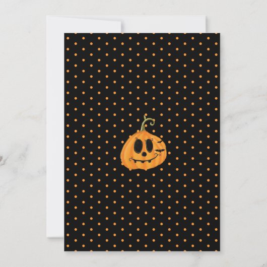 Zwarte & Oranje Fun Halloween Pumpkin Carving Part Kaart (Achterkant)