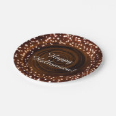 Zwarte & Oranje halloween-lichtpartij Papieren Bordje (Gekanteld)