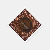 Zwarte & Oranje halloween-lichtpartij Servetten (Hoek)