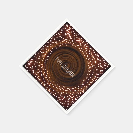 Zwarte & Oranje halloween-lichtpartij Servetten (Hoek)