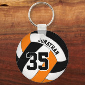 zwarte oranje jongens , speciaal nummer volleyball sleutelhanger (Voorkant)