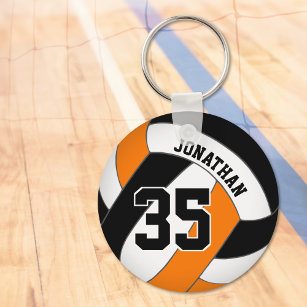zwarte oranje jongens , speciaal nummer volleyball sleutelhanger