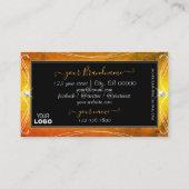 Zwarte Oranje  mousserende diamant met Logo Visitekaartje (Achterkant)