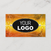 Zwarte Oranje  mousserende diamant met Logo Visitekaartje (Voorkant)