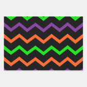 ZWARTE ORANJE PAARSE HALLOWEEN PATTERN INPAKPAPIER VEL (Voorkant 3)