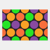 ZWARTE ORANJE PAARSE HALLOWEEN PATTERN INPAKPAPIER VEL (Voorkant 3)