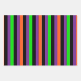 ZWARTE ORANJE PAARSE HALLOWEEN PATTERN INPAKPAPIER VEL