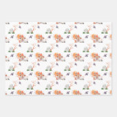 Zwarte Oranje pompoen Spider Grave Halloween Inpakpapier Vel (Voorkant)