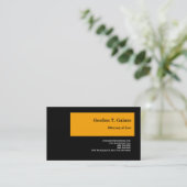 Zwarte Oranje procureur-generaal bij wet Visitekaartje (Staand voorkant)