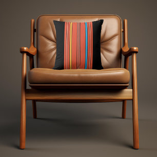 Zwarte Oranje streep  Kussen