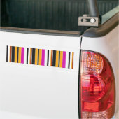 Zwarte oranje strepen leuk bumpersticker (Op Truck)