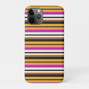 Zwarte oranje strepen leuk Case-Mate iPhone case