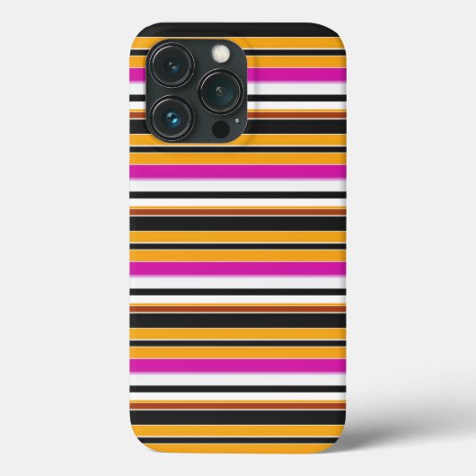 Zwarte oranje strepen leuk Case-Mate iPhone case (Achterkant)