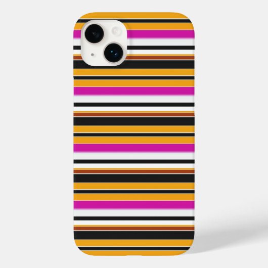 Zwarte oranje strepen leuk Case-Mate iPhone case (Achterkant)