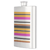 Zwarte oranje strepen leuk flacon (Links)