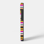 Zwarte oranje strepen leuk iPhone hoesje (Linkerkant)