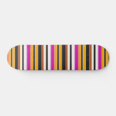 Zwarte oranje strepen leuk persoonlijk skateboard (Horizontaal)