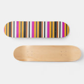 Zwarte oranje strepen leuk persoonlijk skateboard (Horizontaal)