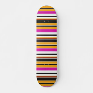 Zwarte oranje strepen leuk persoonlijk skateboard