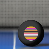 Zwarte oranje strepen leuk pingpongbal (Net)