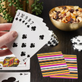Zwarte oranje strepen leuk pokerkaarten (Insitu)