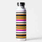 Zwarte oranje strepen leuk waterfles (Links)