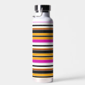 Zwarte oranje strepen leuk waterfles (Rechts)